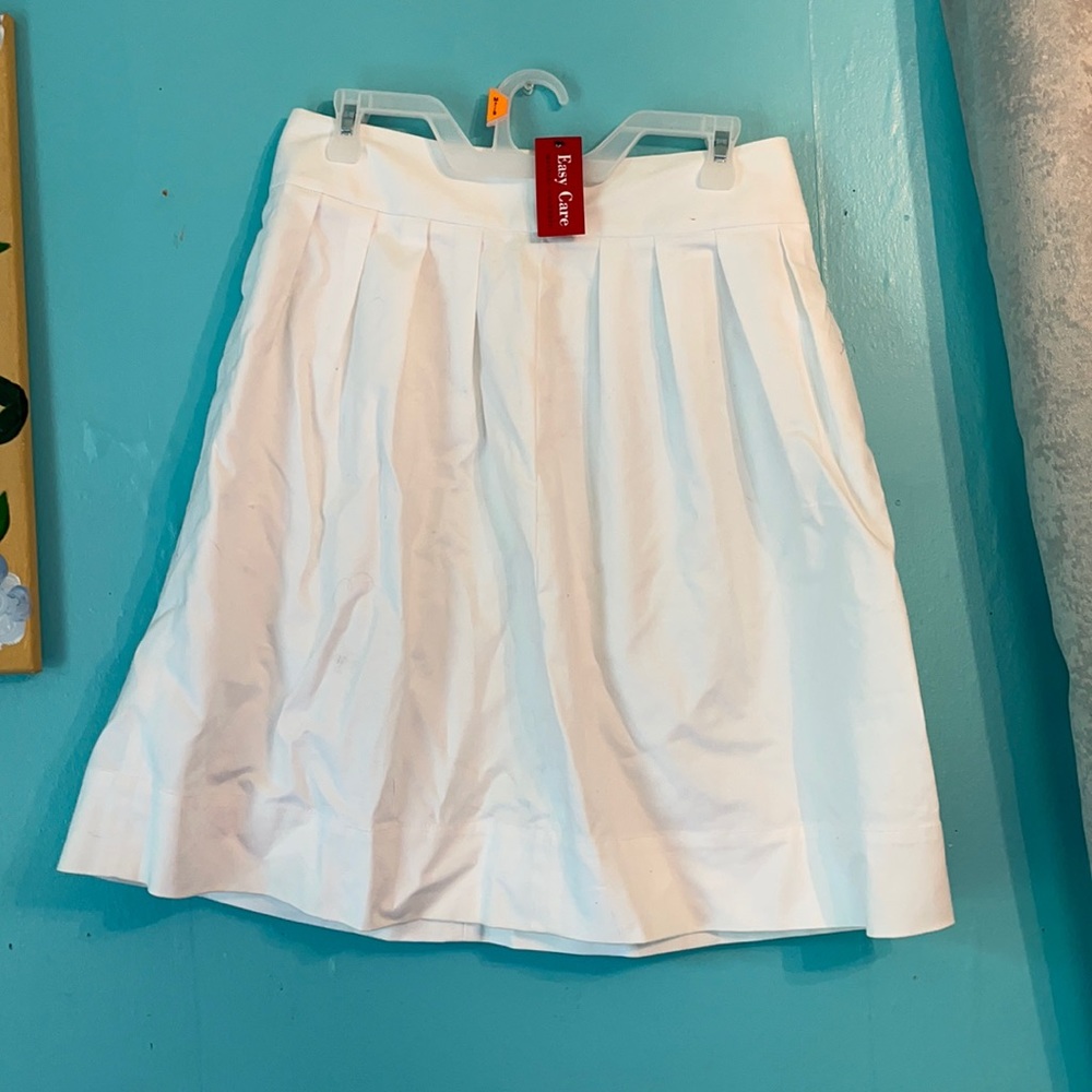 White Knee length skirt